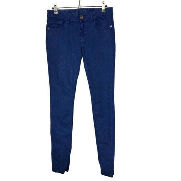 Zara Electric Blue Low Rise Skinny Jeans 2 - Picture 2 of 4